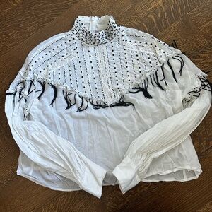 Top shop beaded baby doll blouse